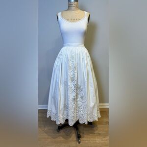 Antique eyelet petticoat